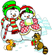 Snowman with Animals
